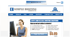 Desktop Screenshot of esimplehosting.com