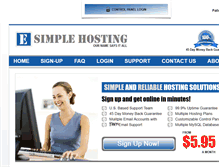 Tablet Screenshot of esimplehosting.com